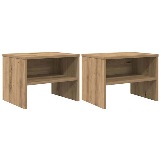 Bedside Cabinet 2 pcs Artisan oak 40 x 40 x 30 cm Bedside Cabinet 2 pcs Artisan oak 40 x 40 x 30 cm