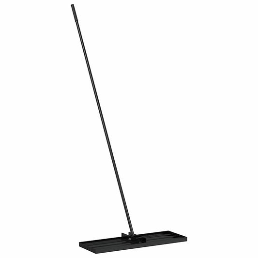 Garden Leveling Rake Black 75 x 25 x 200 cm Powder-Coated Steel Garden Leveling Rake Black 75 x 25 x 200 cm Powder-Coated Steel