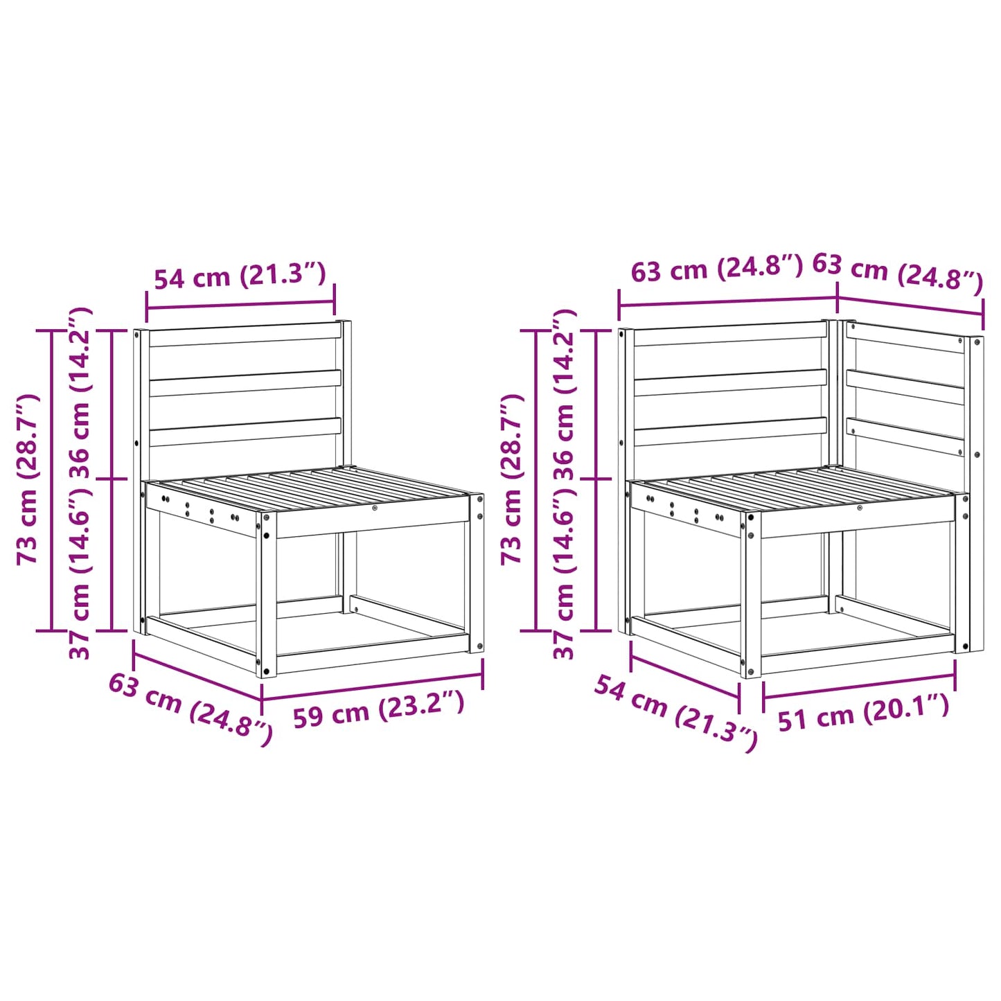 Outdoor Sofa Set 10 pcs Natural Solid Acacia Wood