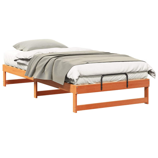 Bed Frame Brown 100 x 200 cm Solid Pine Wood Bed Frame Brown 100 x 200 cm Solid Pine Wood