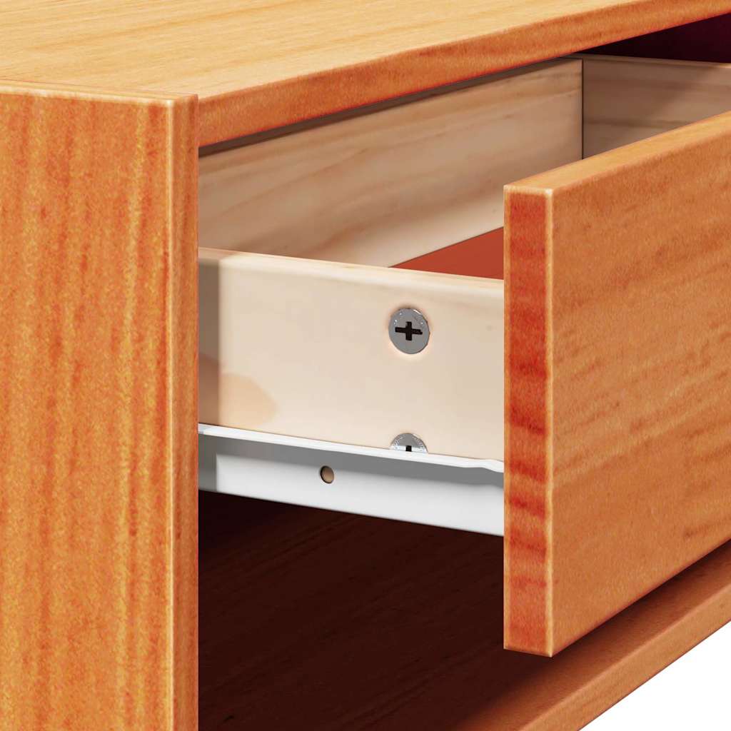 Bedside Table 2 pcs Wax Brown 50 x 32.5 x 24 cm Solid pine wood