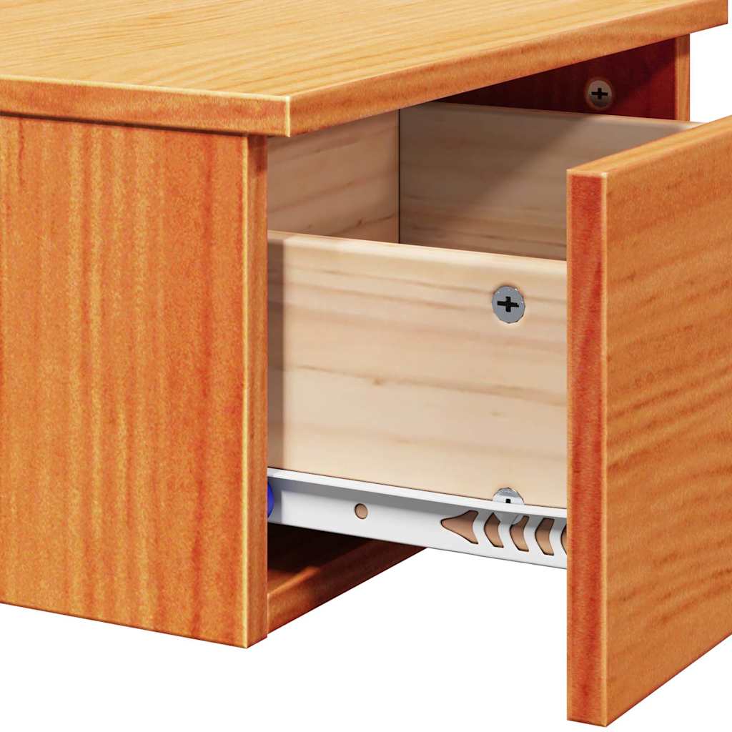 Bedside Table 2 pcs Wax Brown 37 x 35 x 18.5 cm Solid pine wood