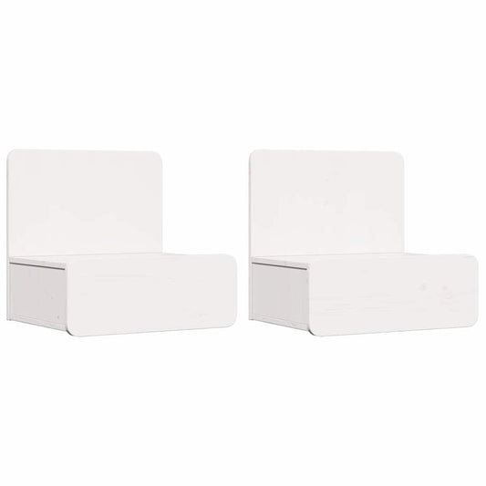 Bedside Table 2 pcs White 44 x 32.5 x 40 cm Solid pine wood Bedside Table 2 pcs White 44 x 32.5 x 40 cm Solid pine wood