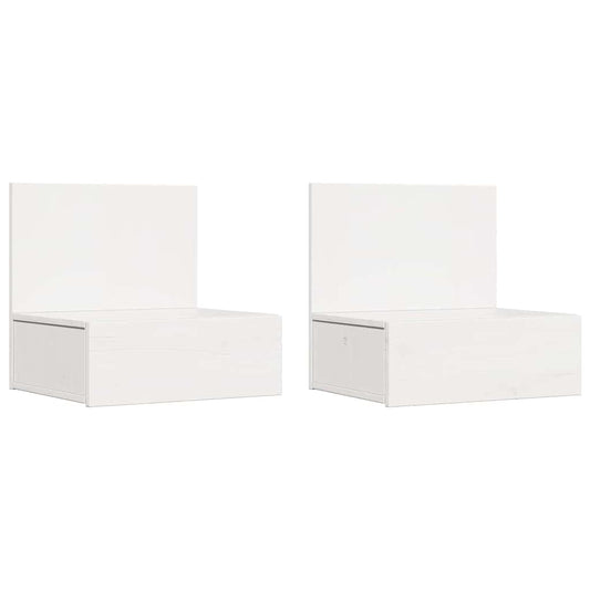 Bedside Table 2 pcs White 42 x 32.5 x 40 cm Solid pine wood Bedside Table 2 pcs White 42 x 32.5 x 40 cm Solid pine wood
