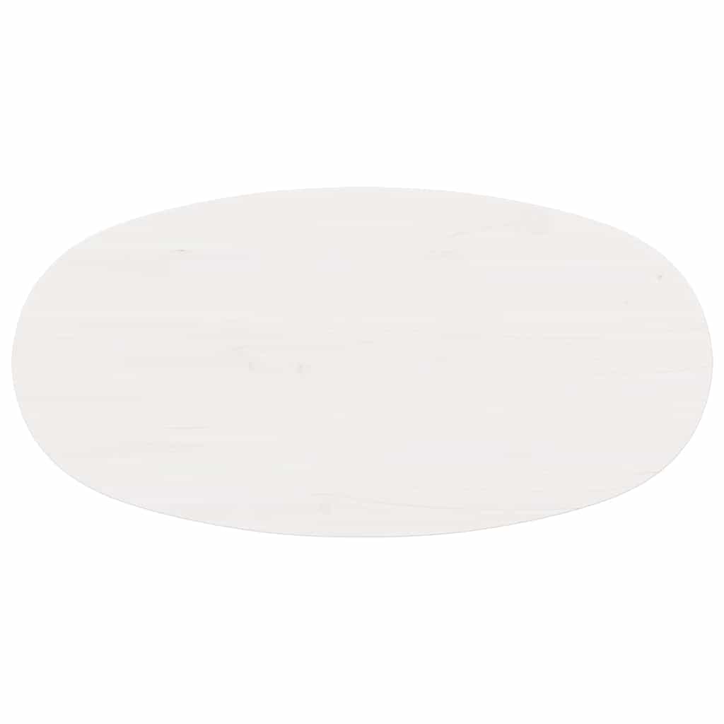 Coffee Table White 80 x 40 x 35 cm Solid Pine Wood