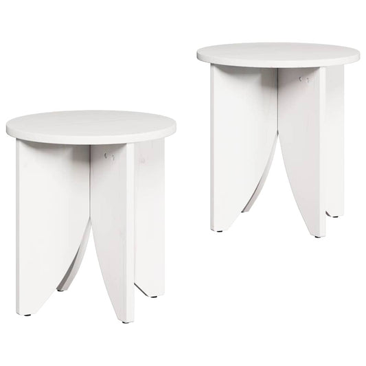 Coffee Table 2 pcs White 41.5 x 41.5 x 44 cm Coffee Table 2 pcs White 41.5 x 41.5 x 44 cm