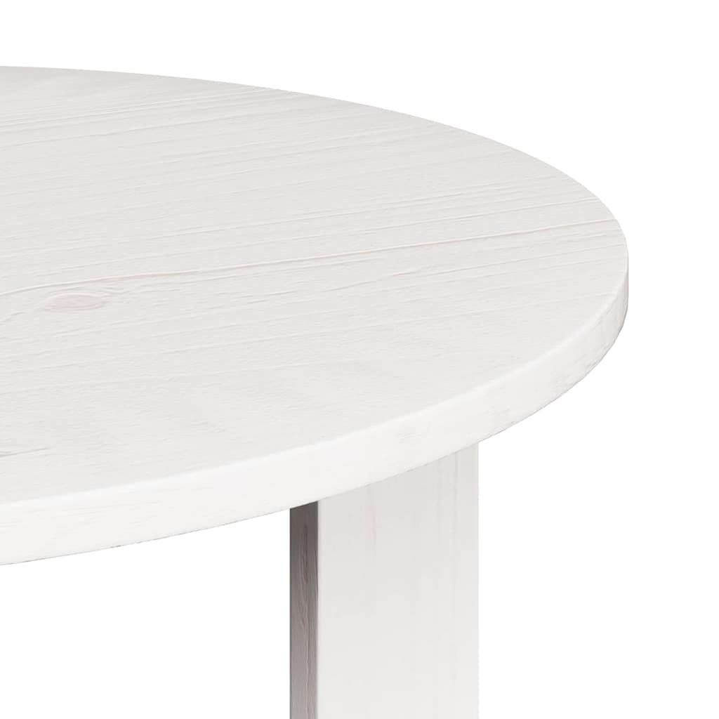 Coffee Table 2 pcs White Solid Pine wood