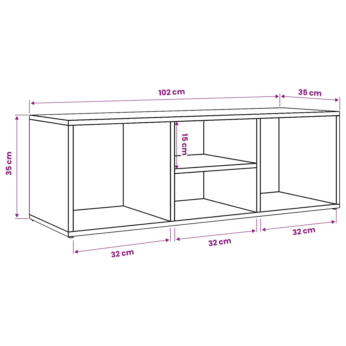 Shoe Bench 102 x 35 x 35 cm Engineered Wood Black Oak