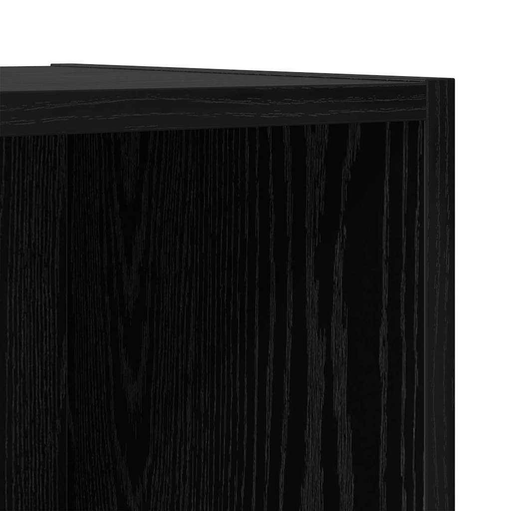 TV Cabinet Set Black Oak 37 x 37 x 142.5 cm Engineered Wood