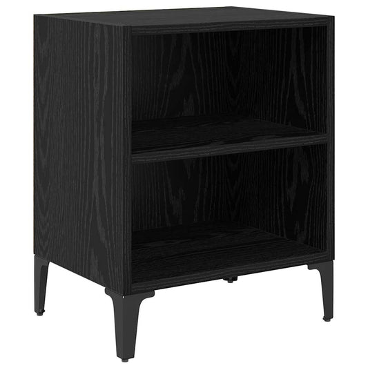 Bedside Cabinet Black Oak 40 x 30 x 50 cm Engineered Wood Bedside Cabinet Black Oak 40 x 30 x 50 cm Engineered Wood