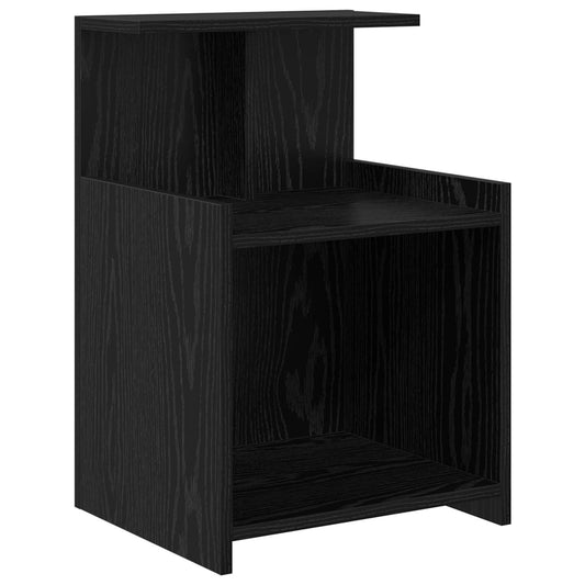 Bedside Cabinet Black Oak 40 x 35 x 60 cm Engineered Wood Bedside Cabinet Black Oak 40 x 35 x 60 cm Engineered Wood