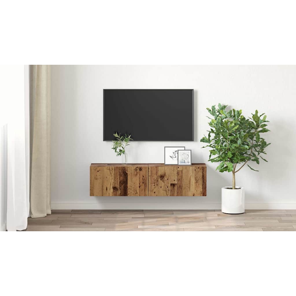 TV Cabinet Set Wall-mounted 2 pcs Multicolour 60 x 30 x 30 cm