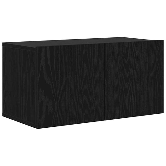 TV Cabinet Set Black 60 x 30 x 30 cm Engineered Wood TV Cabinet Set Black 60 x 30 x 30 cm Engineered Wood