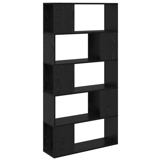 TV Cabinet Set 80 x 24 x 156 cm Black Engineered Wood TV Cabinet Set 80 x 24 x 156 cm Black Engineered Wood