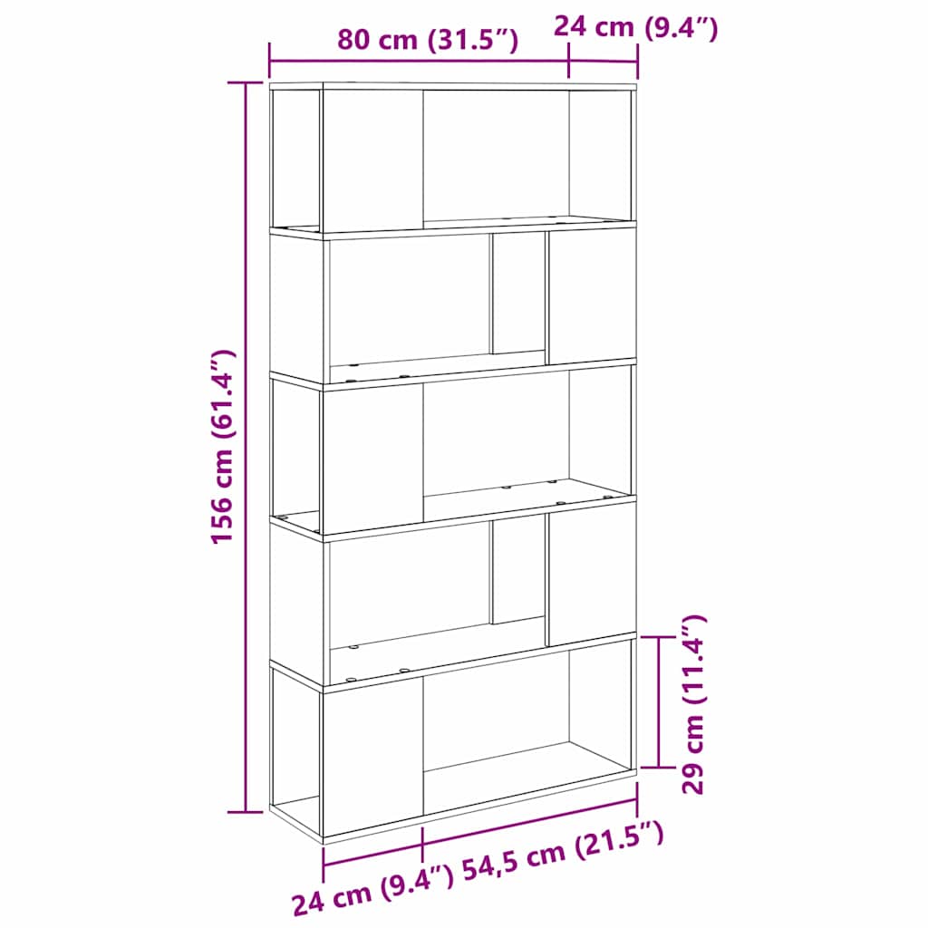 TV Cabinet Set 80 x 24 x 156 cm Black Engineered Wood