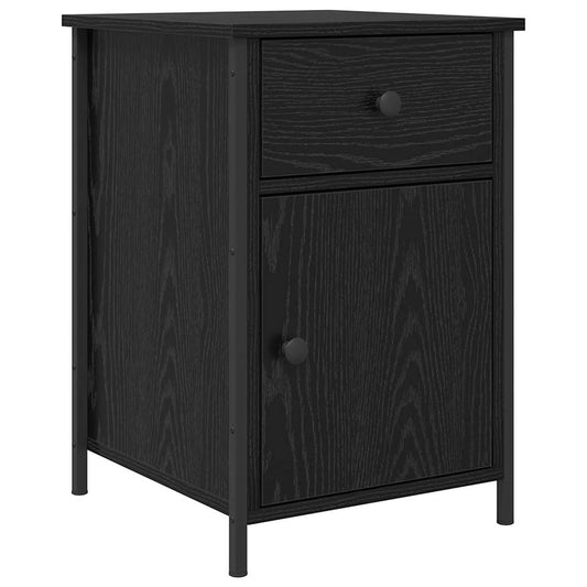 Bedside Cabinet Black Oak 40 x 42 x 60 cm Engineered Wood Bedside Cabinet Black Oak 40 x 42 x 60 cm Engineered Wood