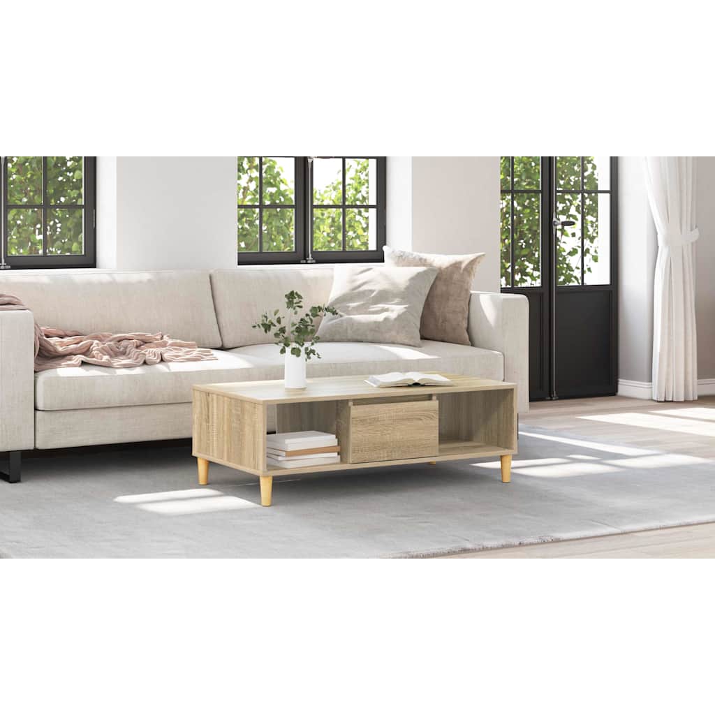 Coffee Table Sonoma Oak 102 x 55 x 35 cm Engineered Wood
