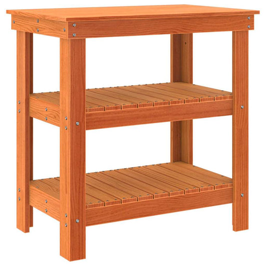 Work Bench Wax Brown 78.5 x 50 x 80 cm Solid Pine Wood Work Bench Wax Brown 78.5 x 50 x 80 cm Solid Pine Wood