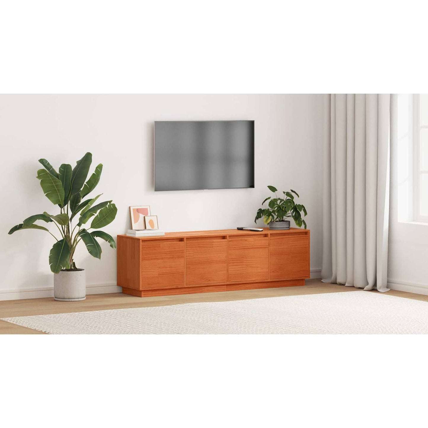 TV Cabinet Brown 156 x 37 x 45 cm Engineered Wood