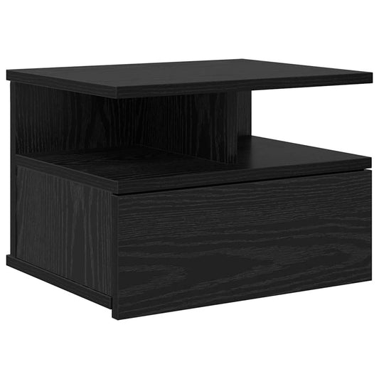 Floating Nightstand Black Oak 40 x 31 x 28 cm Engineered Wood Floating Nightstand Black Oak 40 x 31 x 28 cm Engineered Wood