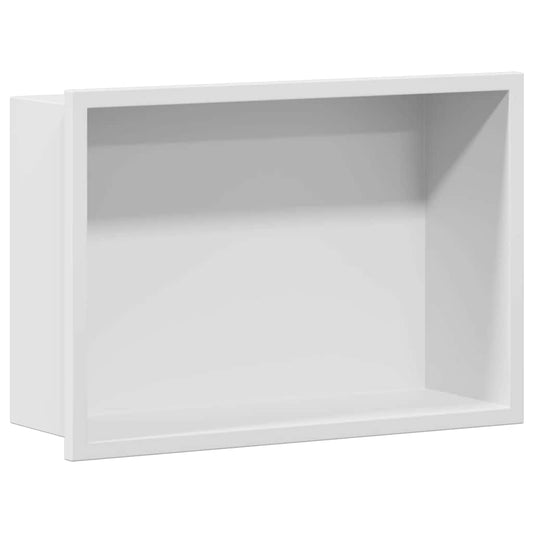 Shower Niche White 30 x 20 x 9.5 cm Stainless Steel Shower Niche White 30 x 20 x 9.5 cm Stainless Steel
