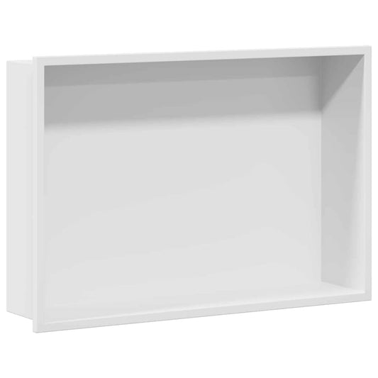 Shower Niche White 45 x 30 x 9.5 cm Stainless Steel Shower Niche White 45 x 30 x 9.5 cm Stainless Steel