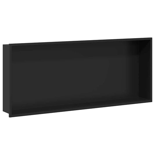 Shower Niche Black 75 x 30 x 9.5 cm Stainless Steel Shower Niche Black 75 x 30 x 9.5 cm Stainless Steel