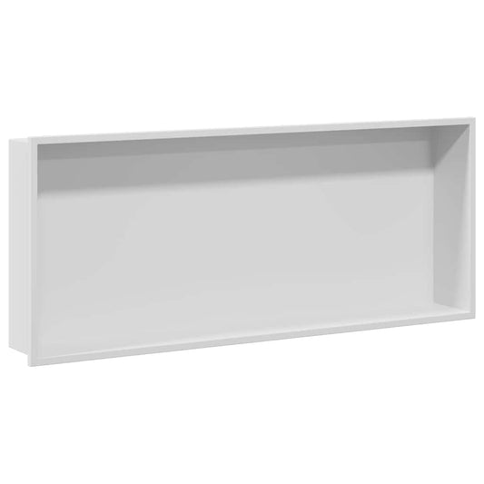 Shower Niche White 75 x 30 x 9.5 cm Stainless Steel Shower Niche White 75 x 30 x 9.5 cm Stainless Steel