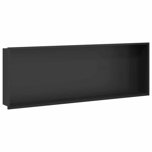 Shower Niche Black 90 x 30 x 9.5 cm Stainless Steel Shower Niche Black 90 x 30 x 9.5 cm Stainless Steel