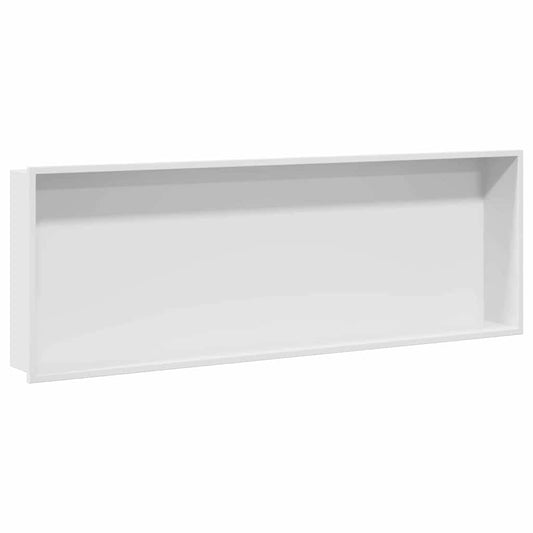 Shower Niche White 90 x 30 x 9.5 cm Stainless Steel Shower Niche White 90 x 30 x 9.5 cm Stainless Steel