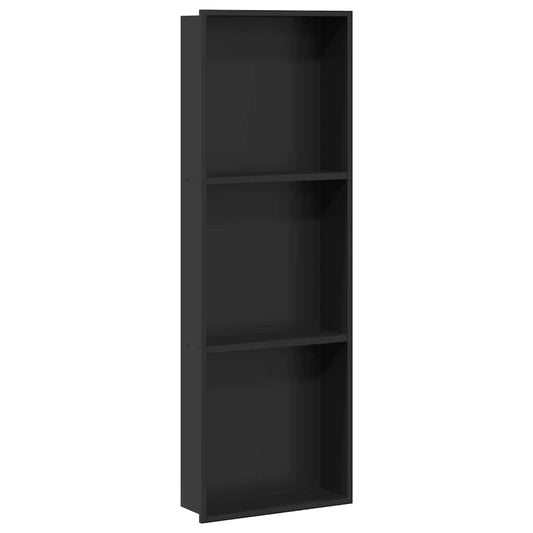 Shower Niche Black 92 x 32 x 10 cm Stainless Steel Shower Niche Black 92 x 32 x 10 cm Stainless Steel