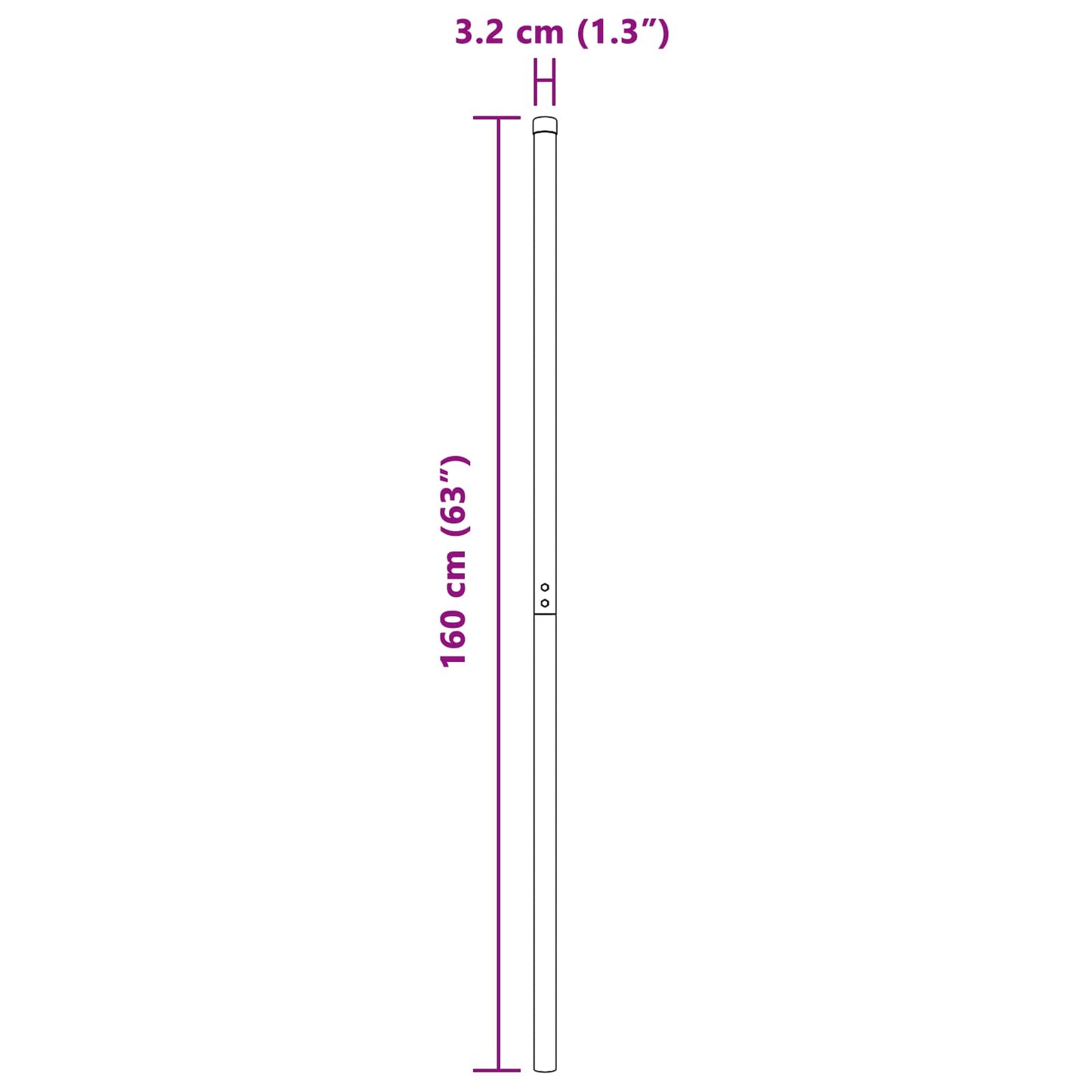 Fence Post 2 pcs Silver Powder-coated steel