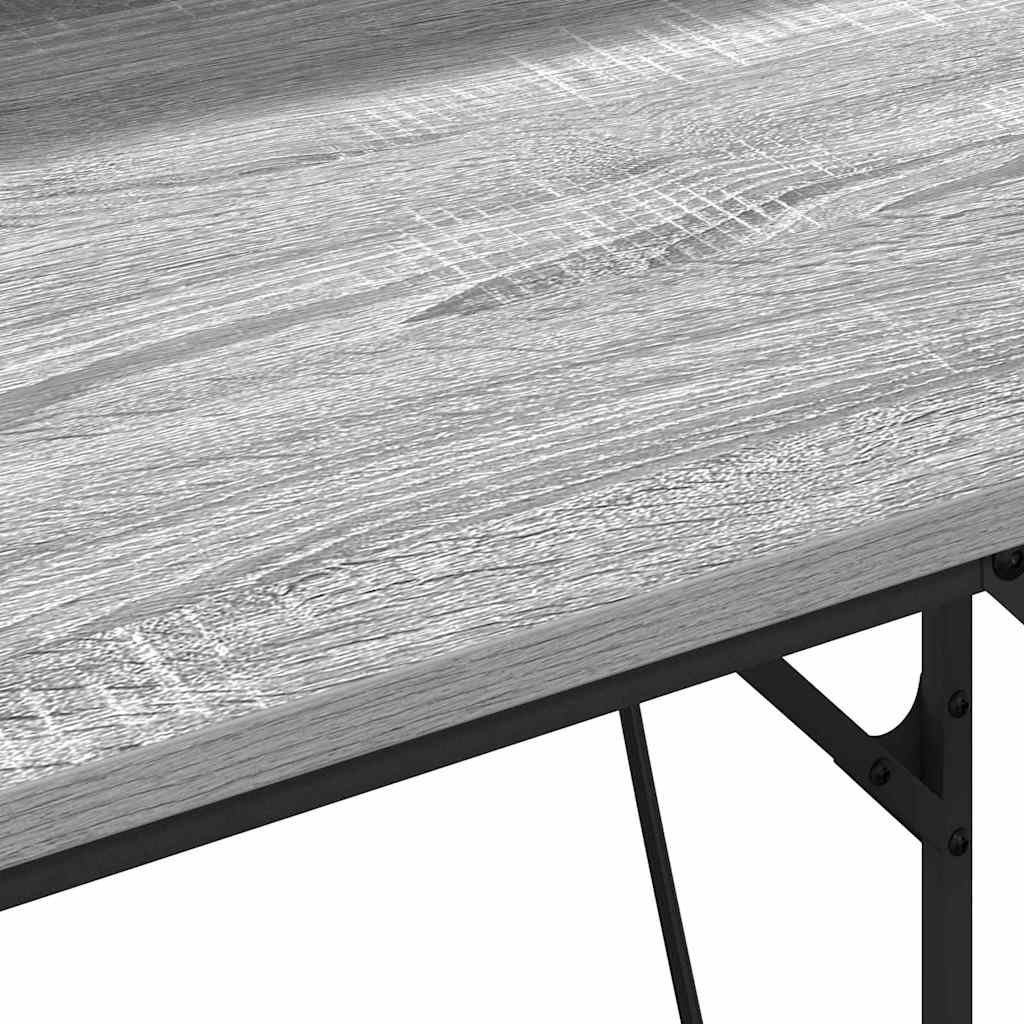 Desk with Shelf Grey Sonoma 100 x 50 x 86.5 cm Engineered Wood