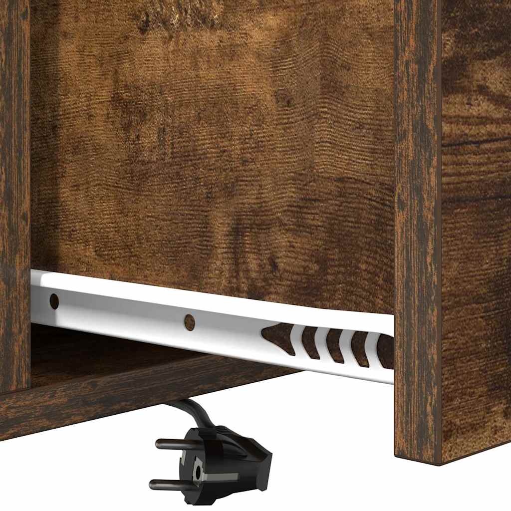 Bedside Cabinet with Drawer 2 pcs Smoked Oak 40 x 31 x 60 cm