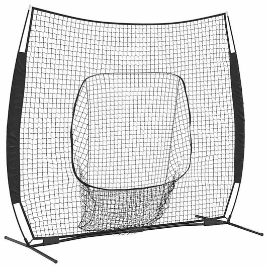 Baseball Practice Net Black 250 x 106 x 209 cm Polyester Baseball Practice Net Black 250 x 106 x 209 cm Polyester