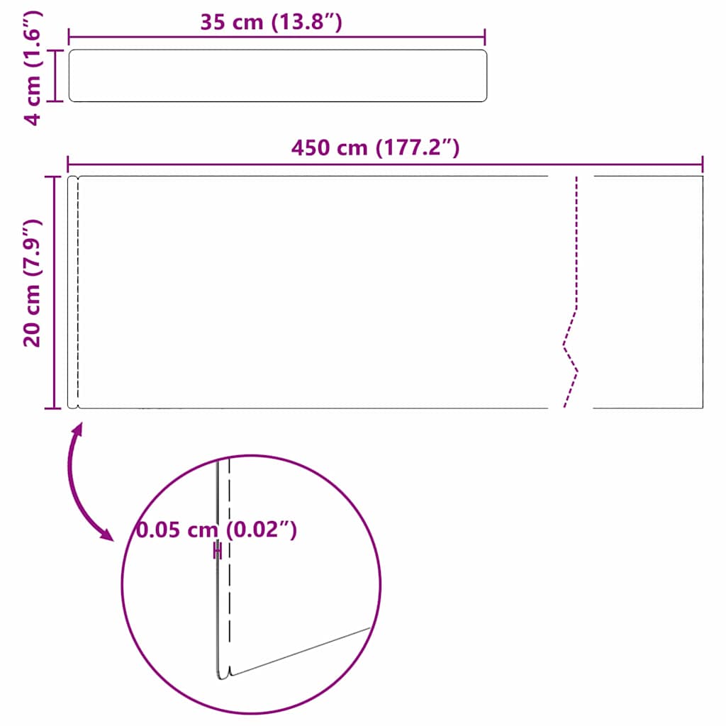 Lawn Edging 4 pcs 450 x 20 cm Galvanised Steel Silver