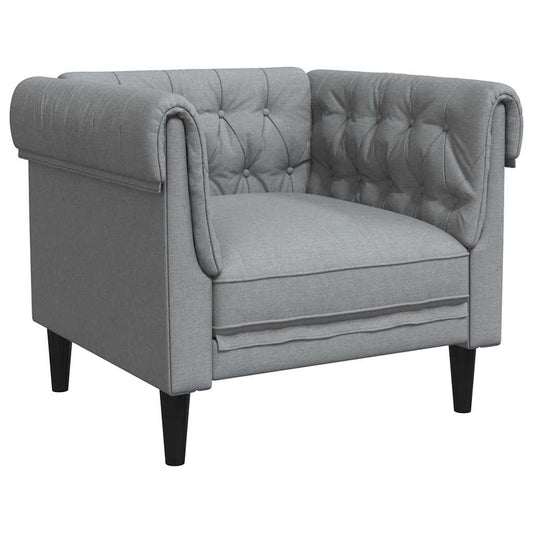 Sofa Light Grey 78.5 x 74.5 x 74.5 cm Polyester Sofa Light Grey 78.5 x 74.5 x 74.5 cm Polyester