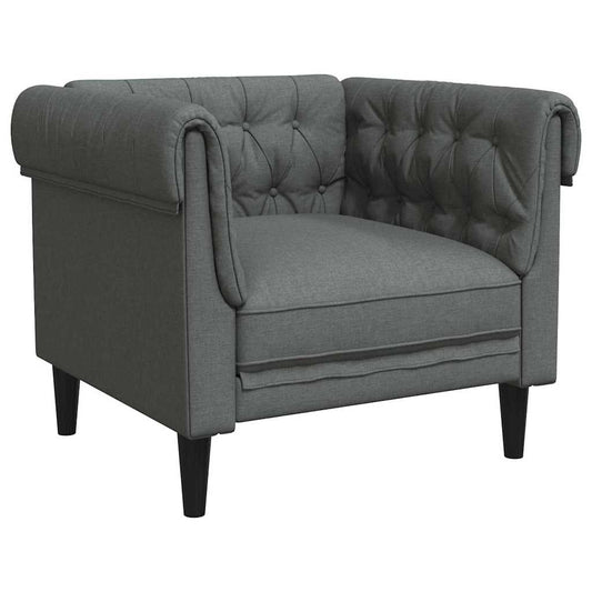 Sofa Dark Grey 78.5 x 74.5 x 74.5 cm Polyester Sofa Dark Grey 78.5 x 74.5 x 74.5 cm Polyester