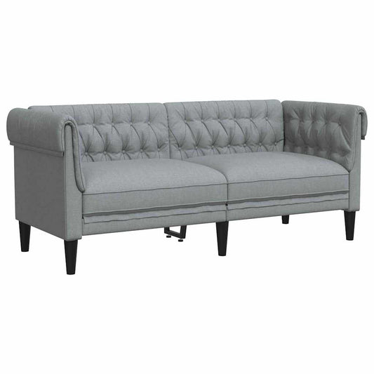 Sofa Light Grey 182.5 x 74.5 x 74.5 cm Polyester Sofa Light Grey 182.5 x 74.5 x 74.5 cm Polyester