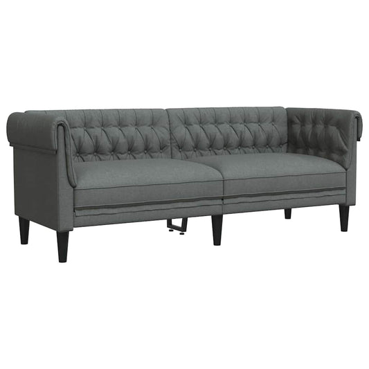 Sofa Dark Grey 201.5 x 74.5 x 74.5 cm Polyester Sofa Dark Grey 201.5 x 74.5 x 74.5 cm Polyester