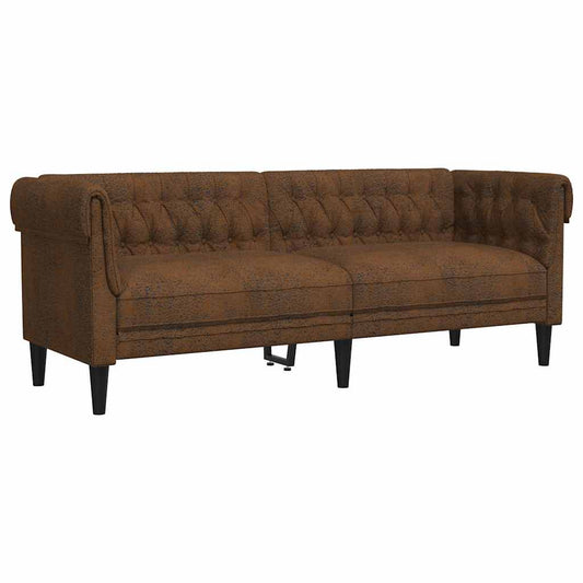 Sofa Brown 201.5 x 74.5 x 74.5 cm Polyester Sofa Brown 201.5 x 74.5 x 74.5 cm Polyester