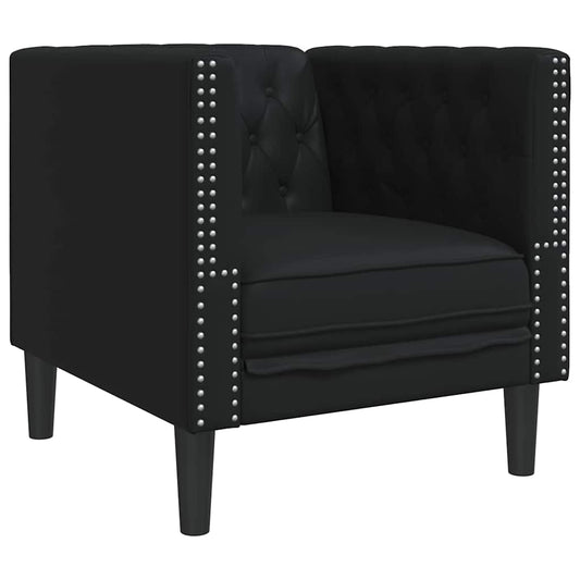 Sofa Black 74.5 x 71 x 70.5 cm PVC Sofa Black 74.5 x 71 x 70.5 cm PVC