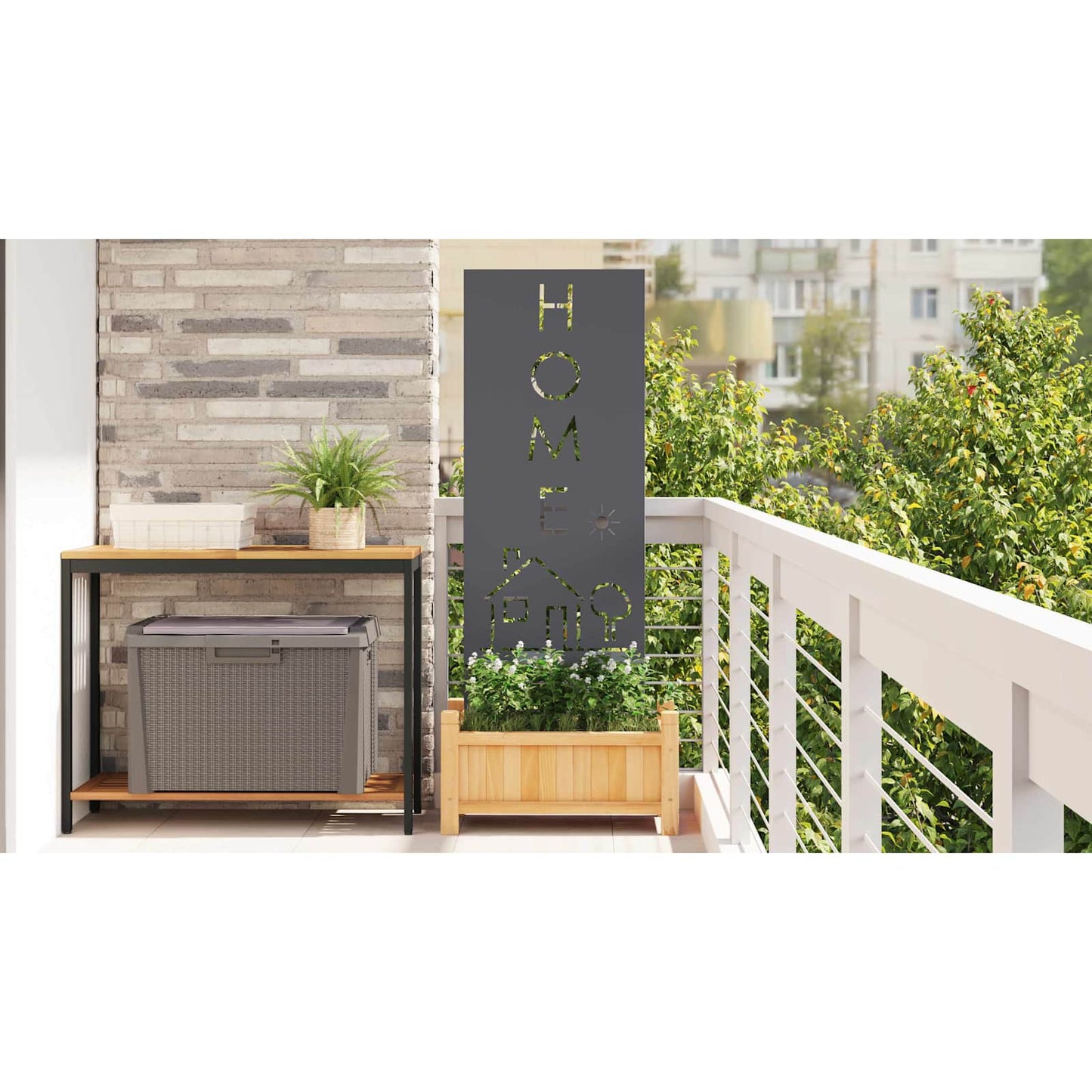 Garden Privacy Screen Anthracite 50 x 140 cm Cold-rolled steel