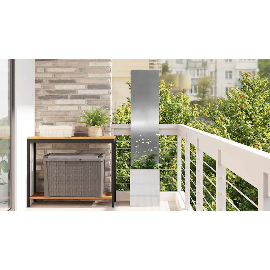 Garden Privacy Screen Silver 32 x 150 cm Galvanised steel