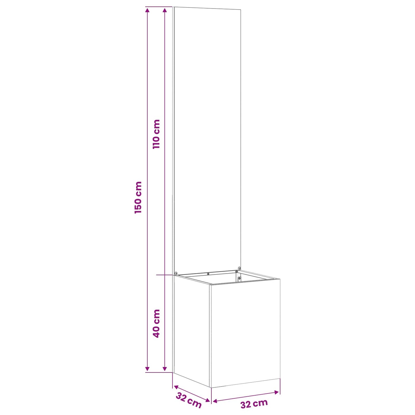Garden Privacy Screen Silver 32 x 150 cm Galvanised steel