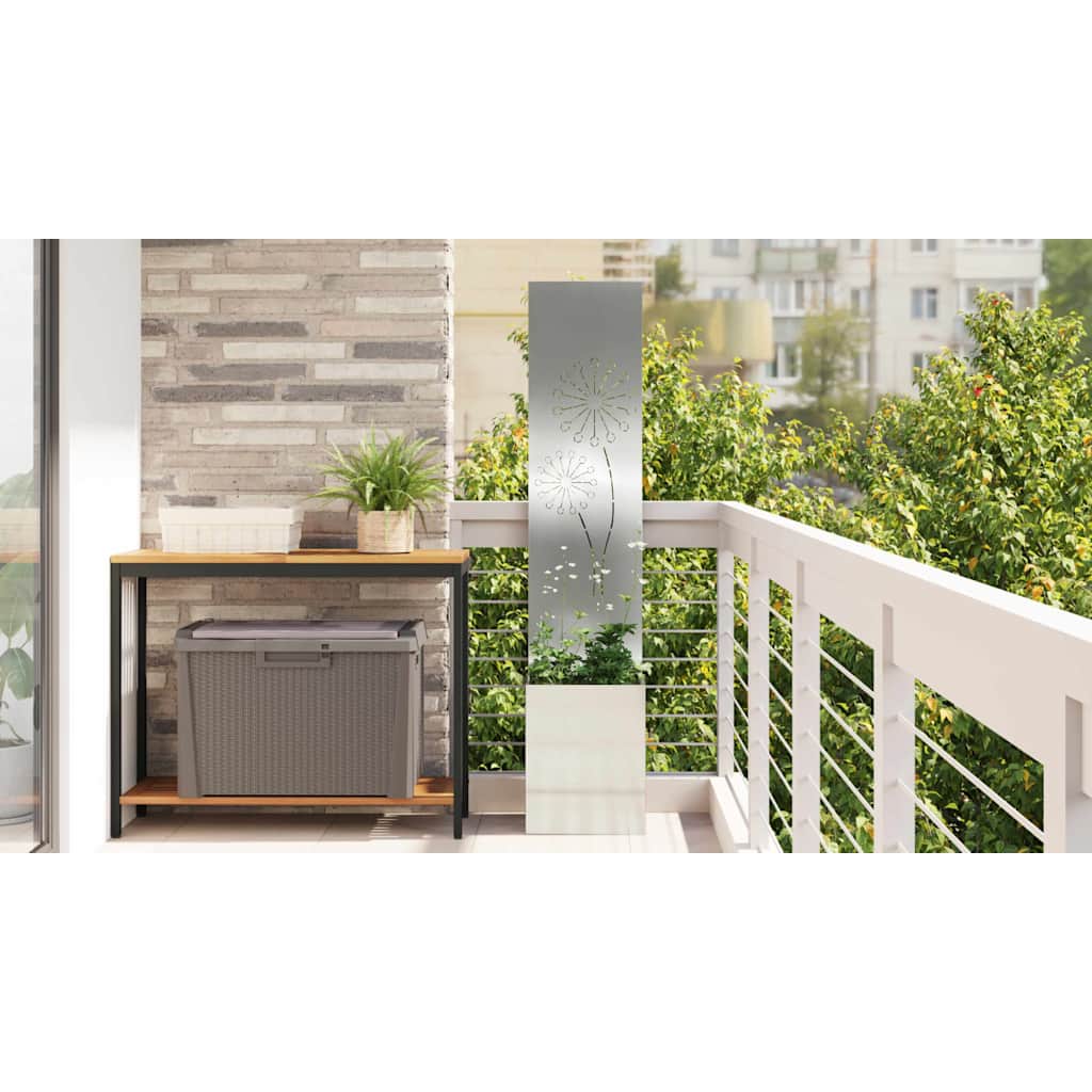 Garden Privacy Screen Silver 32 x 150 cm Galvanised steel