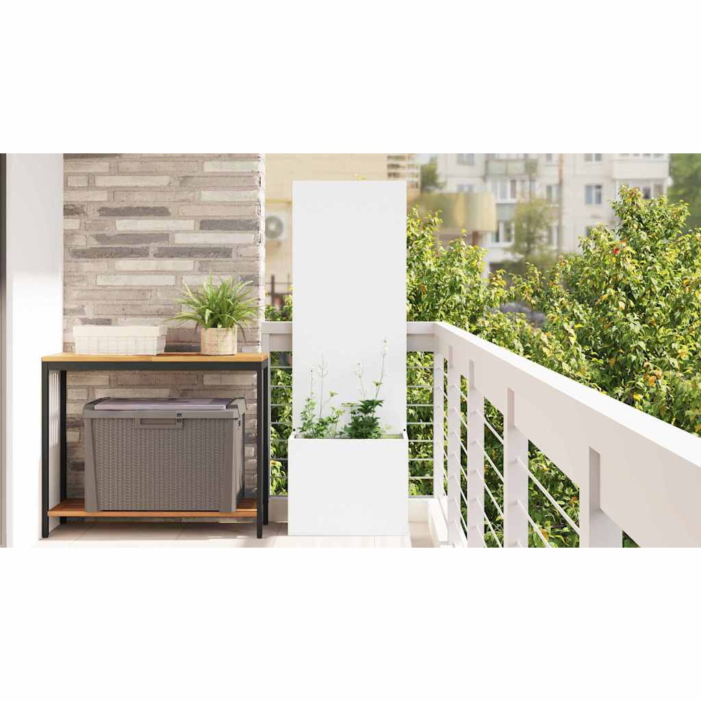 Garden Privacy Screen White 50 x 32 x 150 cm Cold-rolled steel