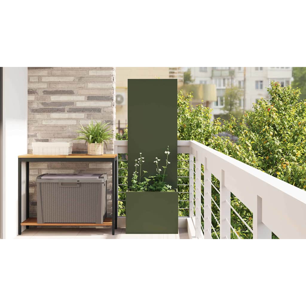 Garden Privacy Screen Olive green 50 x 150 cm Cold-rolled steel