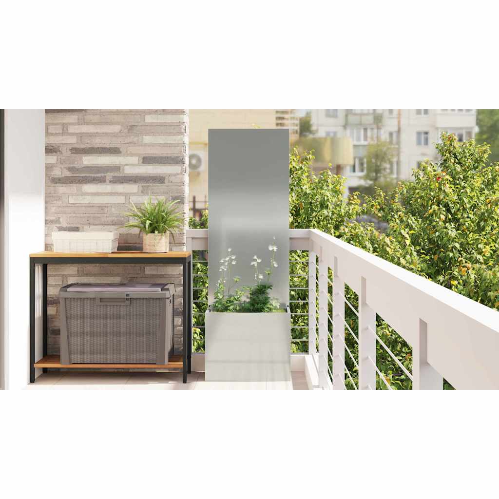 Garden Privacy Screen Silver 50 x 32 x 150 cm Galvanised steel