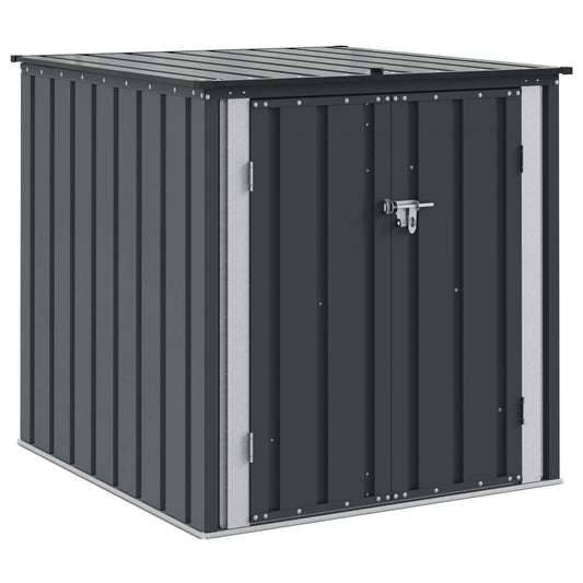 Garden Storage Box Black 101.5 x 107 x 100 cm Steel Garden Storage Box Black 101.5 x 107 x 100 cm Steel